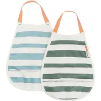 Done by Deer Vetoketjullinen Ruokalappu 2-pack Blue/green Blue/Green-OS Sininen One Size Pojat, Tytöt