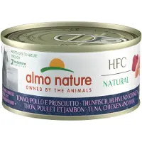 Almo nature 24x70g HFC Natural Tonnikalaa, kanaa ja kinkkua märkä kissanruoka