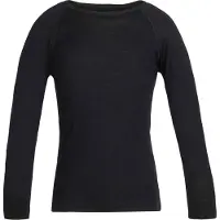 Icebreaker Kids' 200 Oasis Longsleeve Crewe Black Kerrasto yläosat 2