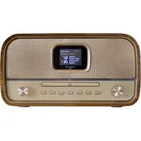 Soundmaster DAB970BR1 -stereomusiikkikeskus, DAB+/FM, CD, USB ja Bluetooth, kulta/puu
