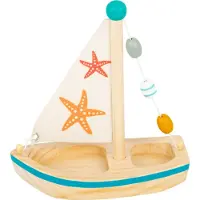 Small Foot - Bath Toy Wooden Sailboat Starfish
