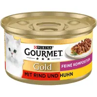Gourmet Säästöpakkaus: Gourmet Gold Double Delicacies 48 x 85 g - 24 x ankka & kalkkuna + 24 x naudanliha & kana