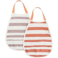 Done by Deer Vetoketjullinen Ruokalappu 2-pack Papaya/powder Papaya/Powder-OS Vaaleanpunainen One Size Pojat, Tytöt