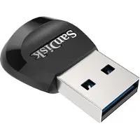 SanDisk MobileMate microSD UHS-1 -kortinlukija, 3.0 USB-A, musta