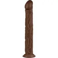 Real Fantasy Dildo David XXL joustava PVC, imukupilla, realistinen muotoilu