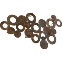 QAZQA Art Deco -seinävalaisin kupari 77 cm - Circles
