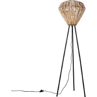 QAZQA Orientalinen lattiavalaisin beige helmillä - Moti