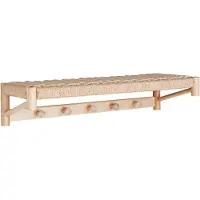 House Nordic Seinäkiinnitteinen hattu -hylly poppelista 78 x 31 cm
