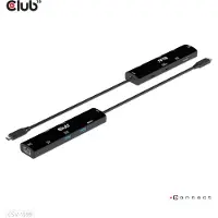 Club 3D USB4 Gen3x2 USB-C 6-in-1 -hubi, Musta