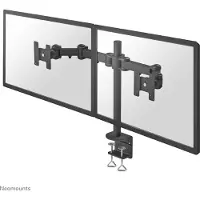 NeoMounts 10-27" x2 Monitor Desk Mount, näyttövarsi pöydälle kahdelle näytölle, musta