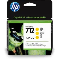 HP 712 -mustekasetti, 3 kpl, keltainen
