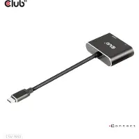 Club 3D 3.2 Gen2 USB-C - DP + HDMI MST -hubi, Musta