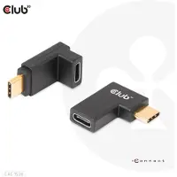 Club 3D CAC-1528 - USB-C - USB-C 90 asteen kulma-adapterisarja, Musta