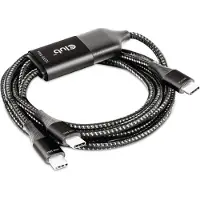 Club 3D USB-C Y-latauskaapeli, PD3.0 100W, 2m, musta