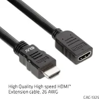 Club 3D 2.0 HDMI -näyttöjatkokaapeli, 5m, musta