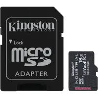 Kingston 16GB microSDHC Industrial C10 A1 pSLC Card + SD Adapter