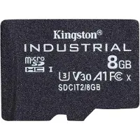 Kingston 8GB Industrial, microSDHC -muistikortti, TLC pSLC, UHS-1 V30 U3 A1, 100/80 MB/s