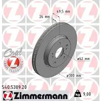 ZIMMERMANN Jarrulevy (1kpl) 540.5309.20
