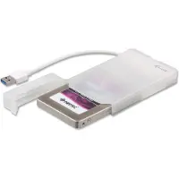 I-Tec MySafe USB-A Easy MYSAFEU314 2,5" HDD/SSD-ulkoisen aseman kotelo, 1-paikkainen, USB 3.2 Gen 1, SATA, 15 cm, valkoinen