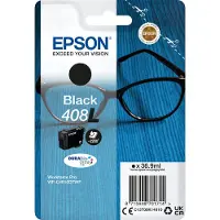 Epson 408L Lukulasit DURABrite Ultra, yksittäispakkaus, musta muste, Erittäin (Super) korkea värintuotto, Musta, Väriainepohjainen muste, 36,9 ml, ...