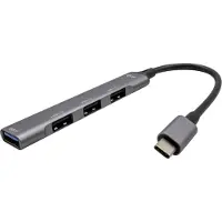 I-Tec Metal C31HUBMETALMINI4, USB 3.2 Gen 1 (3.1 Gen 1) Type-C, USB 2.0, USB 3.2 Gen 1 (3.1 Gen 1) Type-A, Metallinen, Metalli, 0,19 m, Android