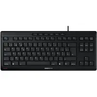 Cherry STREAM KEYBOARD TKL - Näppäimistö - Belgialainen - Musta