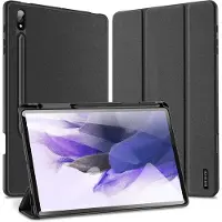 DUX Samsung Galaxy Tab S9+ Domo Tri-Fold Smart Lompakkokotelo - Musta