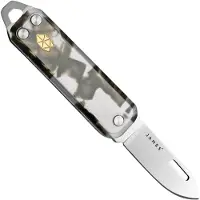 The James Brand The Elko KN117203-00 Smokey Tortoise Acetate, Stainless Steel, Knivesandtools Exclusive pocket knife
