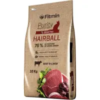Fitmin 10kg Hairball Cat Purity kissan kuivaruoka laksatiivinen kuivaruoka kissalle
