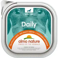 Almo Nature Säästöpakkaus: 18x300g Daily vasikka & porkkana koiran märkäruoka
