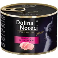 Dolina Noteci 12x185g, Premium Junior, runsaasti kalkkunaa, kissan märkäruoka