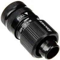 Koolance QD3 Female Quick Disconnect No-Spill -pikaliitin, 13/19mm ruuviliitäntä, musta