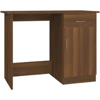 vidaXL Työpöytä ruskea tammi 100x50x76 cm tekninen puu
