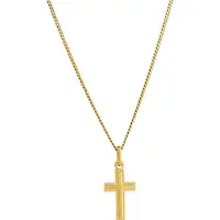 Top Gold hopeinen palloreuna risti kullattu 5256761500