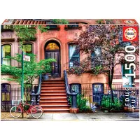 Educa Palapeli - 1500 Tiilet - Greenwich Village, New York - - OneSize - Palapeli