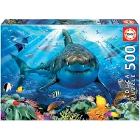 Educa 500 Great White Shark - Multi/patterned - ONE SIZE