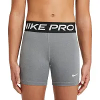 Nike Urheiluhousut 'Pro' meleerattu harmaa / musta / valkoinen