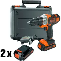 Black & Decker Pora/ruuvinväännin MT218KB-QW; 18 V; 2x1,5 Ah akku
