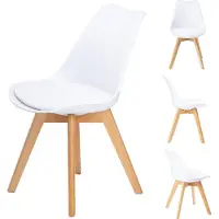 Modernhome setti 4 tuolia, valkoinen
