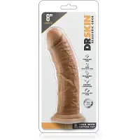 Dr Skin - Realistinen Dildo imukupilla 8" - Mocha