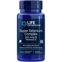 Life Extension Super Selenium Complex 200 mcg & E-vitamiini - 100 Veg-kapselia
