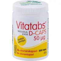 Vitatabs D-Caps 50 µg 200 kaps. ravintolisä