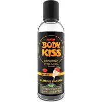 Nature Body Body Kiss - Lämmittävä hierontaliukaste, 100 ml, eri makuvaihtoehtoja, tuoksuva, eroottinen hieronta, hyvin luistava, vegaaninen