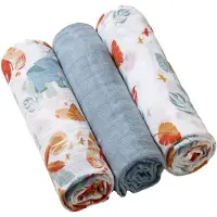 Babyono Take Care Muslin Diapers kestovaipat Blue 3 kpl