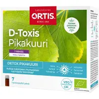 Kärkkäinen D-Toxis Detox Pikakuuri Vadelma 7x15 ml luomu ravintolisä