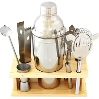 Aptel Cocktailien valmistussetti bambutelineellä PROFESSIONAL SET, 750ml 9kpl.