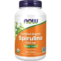 Now Luomu Spirulina, 500 mg - 500 tablettia
