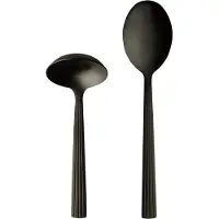 Aida - Raw Cutlery Kastikelusikka 2 osaa Matte Black