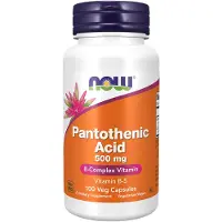 NOW,NOW Foods,NOW,NOW Foods Pantoteenihappo, 500 mg - 100 kapselia