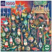Eeboo Palapeli - 1000 Tiilet - 58,4x58,4 cm - Holiday Ornamentti - - OneSize - Palapelit